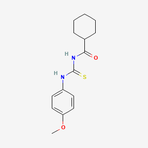 molecular formula C15H20N2O2S B5781444 N-{[(4-methoxyphenyl)amino]carbonothioyl}cyclohexanecarboxamide 