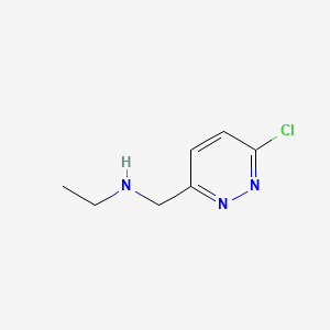 molecular formula C7H10ClN3 B578147 N-((6-Chloropyridazin-3-yl)methyl)ethanamine CAS No. 1289386-56-6