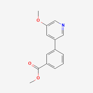 molecular formula C14H13NO3 B578148 Methyl 3-(5-methoxypyridin-3-yl)benzoate CAS No. 1373232-69-9