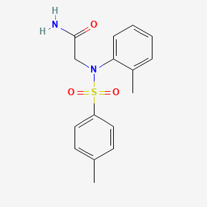 molecular formula C16H18N2O3S B5781507 N~2~-(2-methylphenyl)-N~2~-[(4-methylphenyl)sulfonyl]glycinamide 