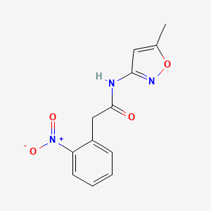 molecular formula C12H11N3O4 B5781565 N-(5-methyl-1,2-oxazol-3-yl)-2-(2-nitrophenyl)acetamide 
