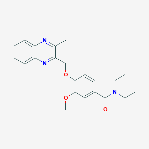 molecular formula C22H25N3O3 B5781566 N,N-diethyl-3-methoxy-4-[(3-methylquinoxalin-2-yl)methoxy]benzamide 