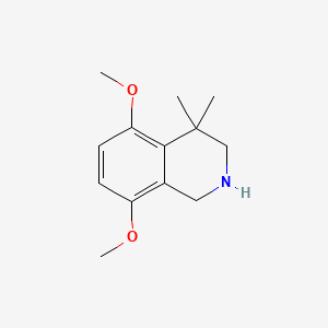 molecular formula C13H19NO2 B578157 5,8-Dimethoxy-4,4-dimethyl-1,2,3,4-tetrahydroisoquinoline CAS No. 1267035-14-2