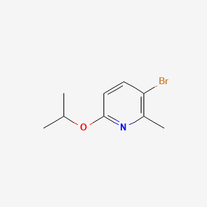 molecular formula C9H12BrNO B578161 3-Bromo-6-isopropoxy-2-methylpyridine CAS No. 1239611-34-7