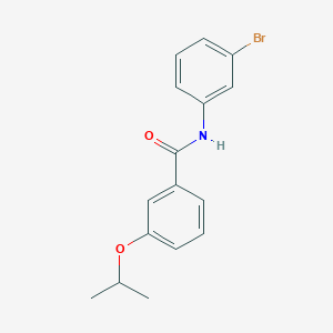 molecular formula C16H16BrNO2 B5781610 N-(3-bromophenyl)-3-(propan-2-yloxy)benzamide 
