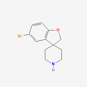 molecular formula C12H14BrNO B578162 5-Bromo-2H-spiro[benzofuran-3,4'-piperidine] CAS No. 1256794-00-9
