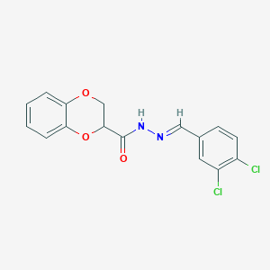 molecular formula C16H12Cl2N2O3 B5781669 N'-[(E)-(3,4-dichlorophenyl)methylidene]-2,3-dihydro-1,4-benzodioxine-2-carbohydrazide 