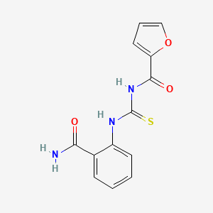 molecular formula C13H11N3O3S B5781682 N-[(2-carbamoylphenyl)carbamothioyl]furan-2-carboxamide 