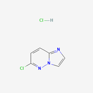 molecular formula C6H5Cl2N3 B578171 6-Chloroimidazo[1,2-b]pyridazine hydrochloride CAS No. 13493-79-3