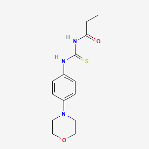 molecular formula C14H19N3O2S B5781717 N-{[4-(morpholin-4-yl)phenyl]carbamothioyl}propanamide 