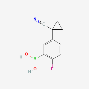 B578172 5-(1-Cyanocyclopropyl)-2-fluorophenylboronic acid CAS No. 1256345-50-2
