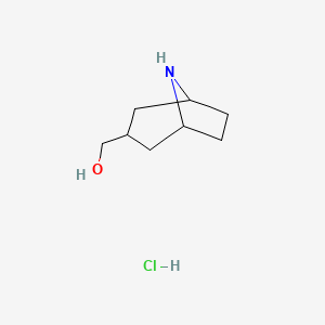 molecular formula C8H16ClNO B578173 8-Azabicyclo[3.2.1]octan-3-ylmethanol hydrochloride CAS No. 1209123-25-0