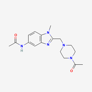 molecular formula C17H23N5O2 B5781741 N-{2-[(4-ACETYLPIPERAZIN-1-YL)METHYL]-1-METHYL-1H-13-BENZODIAZOL-5-YL}ACETAMIDE 