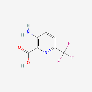molecular formula C7H5F3N2O2 B578175 3-Amino-6-(trifluoromethyl)picolinic acid CAS No. 1260666-45-2