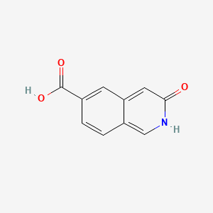 molecular formula C10H7NO3 B578177 3-Hydroxyisoquinoline-6-carboxylic acid CAS No. 1337880-39-3