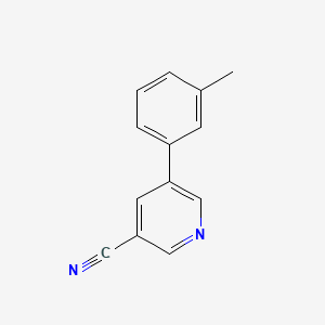 molecular formula C13H10N2 B578178 5-(m-Tolyl)nicotinonitrile CAS No. 1268049-13-3