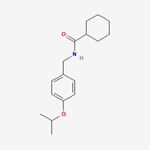 molecular formula C17H25NO2 B5781806 N-[(4-propan-2-yloxyphenyl)methyl]cyclohexanecarboxamide 
