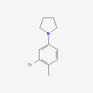 molecular formula C11H14BrN B578181 1-(3-Bromo-4-methylphenyl)pyrrolidine CAS No. 1215917-98-8