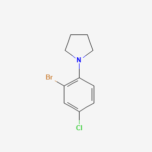 B578182 1-(2-Bromo-4-chlorophenyl)pyrrolidine CAS No. 1352630-63-7