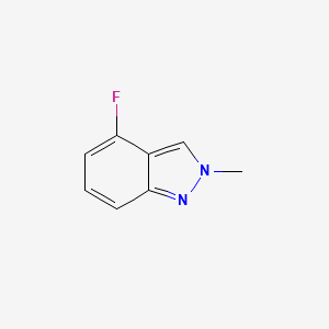 molecular formula C8H7FN2 B578189 4-Fluoro-2-methyl-2H-indazole CAS No. 1209731-93-0