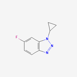 molecular formula C9H8FN3 B578190 1-Cyclopropyl-6-fluoro-1,2,3-benzotriazole CAS No. 1365271-45-9
