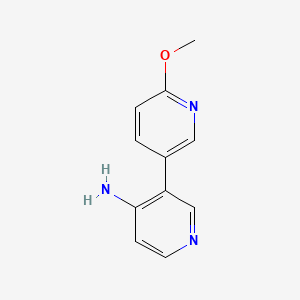 molecular formula C11H11N3O B578193 6'-Methoxy-[3,3'-bipyridin]-4-amine CAS No. 1269041-56-6