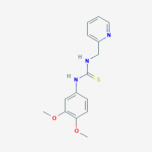 molecular formula C15H17N3O2S B5781932 N-(3,4-dimethoxyphenyl)-N'-(2-pyridinylmethyl)thiourea 