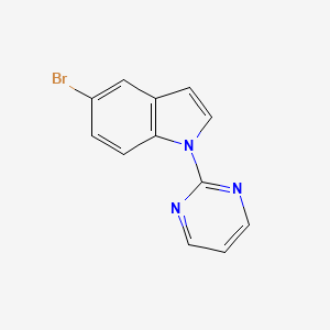 molecular formula C12H8BrN3 B578195 5-bromo-1-(pyrimidin-2-yl)-1H-indole CAS No. 1228147-70-3