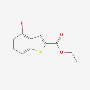 molecular formula C11H9FO2S B578196 4-氟苯并[b]噻吩-2-甲酸乙酯 CAS No. 1263280-02-9
