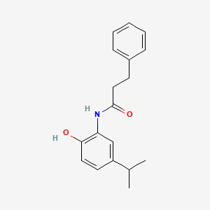 molecular formula C18H21NO2 B5781964 N-(2-hydroxy-5-propan-2-ylphenyl)-3-phenylpropanamide 