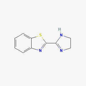 molecular formula C10H9N3S B578201 2-(1-Imidazoline-2-yl)benzothiazole CAS No. 14484-05-0