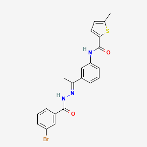 molecular formula C21H18BrN3O2S B5782028 N-{3-[N-(3-bromobenzoyl)ethanehydrazonoyl]phenyl}-5-methyl-2-thiophenecarboxamide 