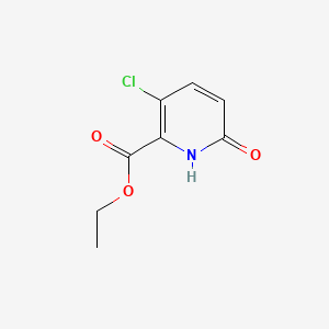 molecular formula C8H8ClNO3 B578209 Ethyl 3-chloro-6-oxo-1,6-dihydropyridine-2-carboxylate CAS No. 1214379-11-9