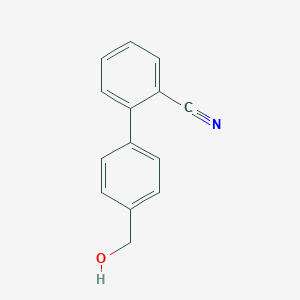 molecular formula C14H11NO B057821 2-[4-(Hydroxymethyl)phenyl]benzonitrile CAS No. 154709-19-0