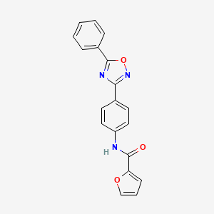 molecular formula C19H13N3O3 B5782101 N-[4-(5-phenyl-1,2,4-oxadiazol-3-yl)phenyl]furan-2-carboxamide 