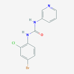 molecular formula C12H9BrClN3O B5782144 N-(4-BROMO-2-CHLOROPHENYL)-N'-(3-PYRIDYL)UREA 