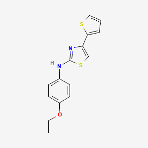 molecular formula C15H14N2OS2 B5782161 N-(4-ethoxyphenyl)-4-thiophen-2-yl-1,3-thiazol-2-amine 