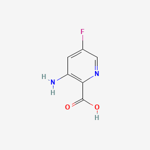 molecular formula C6H5FN2O2 B578217 3-Amino-5-fluoropyridine-2-carboxylic acid CAS No. 1225225-14-8