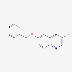 molecular formula C16H12BrNO B578222 6-(Benzyloxy)-3-bromoquinoline CAS No. 1337882-50-4