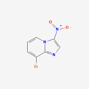 molecular formula C7H4BrN3O2 B578226 8-Bromo-3-nitroimidazo[1,2-a]pyridine CAS No. 1289042-52-9