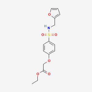 molecular formula C15H17NO6S B5782274 ethyl (4-{[(2-furylmethyl)amino]sulfonyl}phenoxy)acetate 