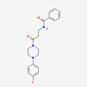 molecular formula C20H22FN3O2 B5782311 N-{3-[4-(4-fluorophenyl)piperazin-1-yl]-3-oxopropyl}benzamide 