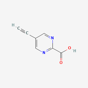 molecular formula C7H4N2O2 B578233 5-Ethynylpyrimidine-2-carboxylic acid CAS No. 1240606-56-7
