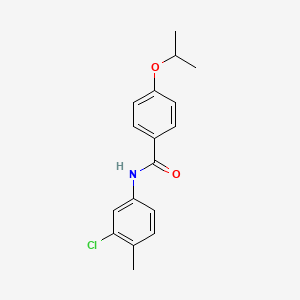 molecular formula C17H18ClNO2 B5782340 N-(3-chloro-4-methylphenyl)-4-(propan-2-yloxy)benzamide 