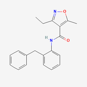 molecular formula C20H20N2O2 B5782360 N-(2-benzylphenyl)-3-ethyl-5-methyl-1,2-oxazole-4-carboxamide 