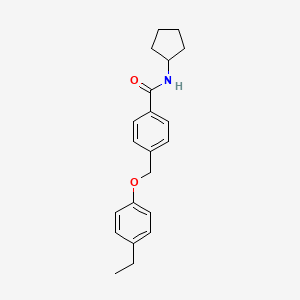 molecular formula C21H25NO2 B5782386 N-cyclopentyl-4-[(4-ethylphenoxy)methyl]benzamide 