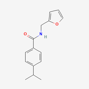 molecular formula C15H17NO2 B5782397 N-[(FURAN-2-YL)METHYL]-4-(PROPAN-2-YL)BENZAMIDE 
