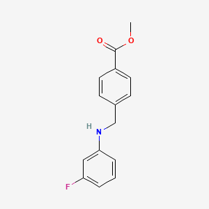 molecular formula C15H14FNO2 B5782455 Methyl 4-[(3-fluoroanilino)methyl]benzoate 