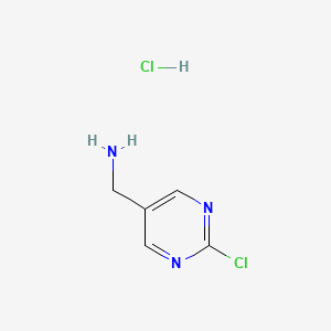molecular formula C5H7Cl2N3 B578248 (2-Chloropyrimidin-5-yl)methanamine hydrochloride CAS No. 1289191-99-6