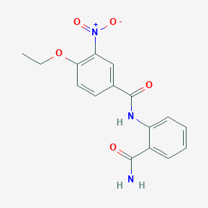 molecular formula C16H15N3O5 B5782490 N-(2-carbamoylphenyl)-4-ethoxy-3-nitrobenzamide 